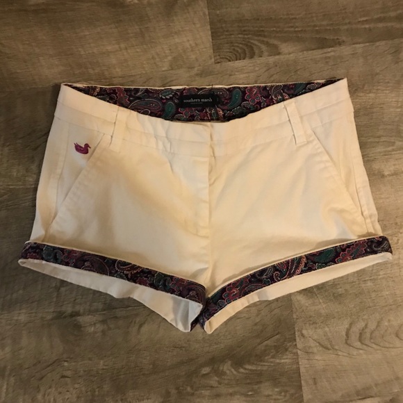 White with paisley trim chinos - Picture 2 of 8